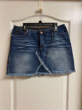 Mudd Yo! Blue Distressed Denim Mini Skirt